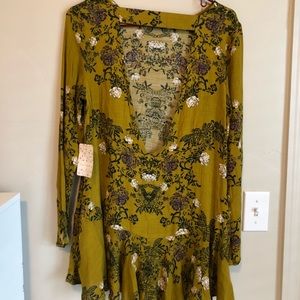 Free People Gold Shirt